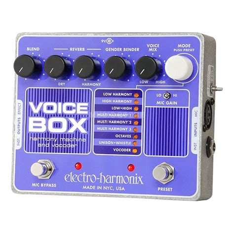 electro harmonix voice box bass|vocal harmony machine.